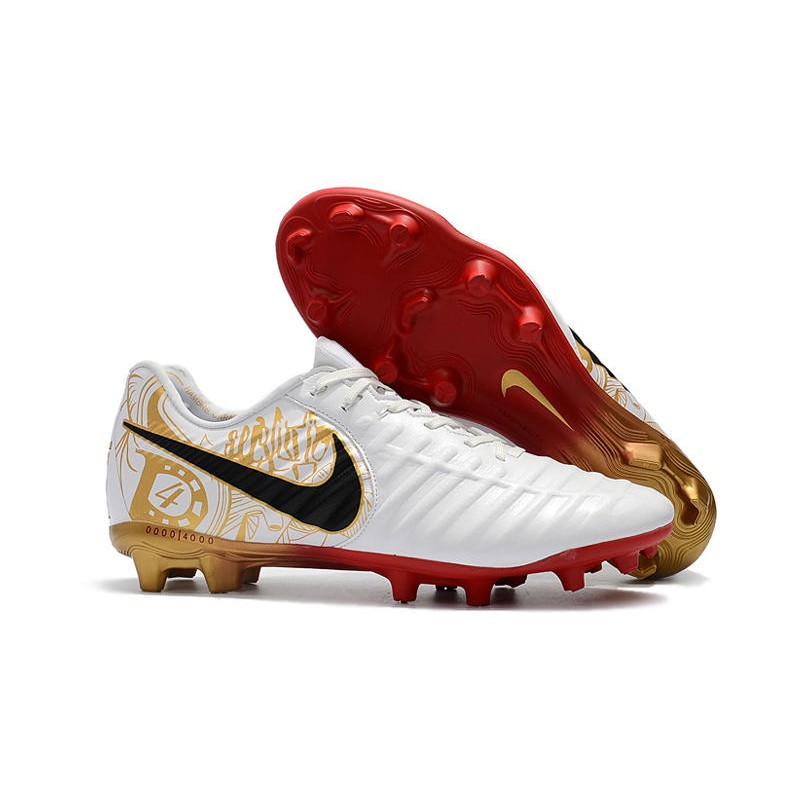 Nike Tiempo Legend VII FG Bílý Zlato Červené